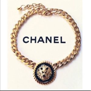 Korean style lion head necklace.